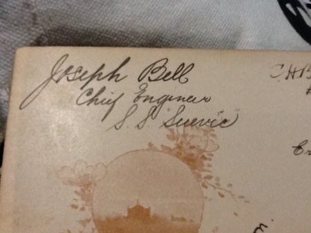 Autograph Joseph Bell  SS Suervic